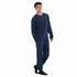 Men Fall Pajama Set Dark Blue Buttoned Sweatshirt + Pants